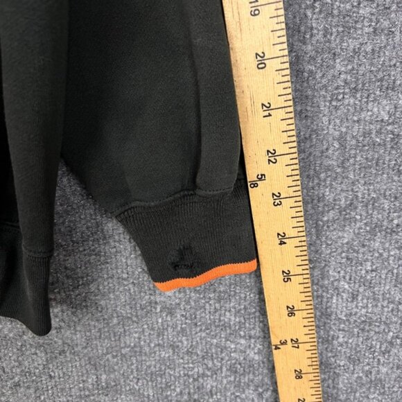 vintage Harley Davidson Men Black Orange Crewneck Sweatshirt Biker Graphic Large - Picture 5 of 8